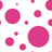 Pixelated pink circles of varying sizes float on a white background with blue text reading "Victoria" in the lower right.