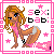 Pixel art of a woman in a pink bikini with long brown hair, standing in a crouched pose against a pink and white patterned background with 'sexi babi' text.