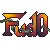 identical pixel-art icons featuring stylized orange-brown text with green accents on a gray background