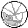 Four circular pixelated icons arranged in a , each with black borders and gray backgrounds showing abstract radial patterns