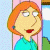 A 50x50 pixel animated contact sheet showing two frames of a cartoon character with orange hair and red lips on the left, next to green text reading "Original Icons .com" on a dark background.