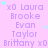 A static image with a light purple background displays repeated names in light purple text with small cyan stars scattered throughout.