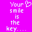 Pixelated text and heart symbol on bright pink background, with visible animation frame differences.