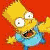 A 3x3 contact sheet of The Simpsons characters in pixelated animation frames with a black banner reading "The Simpsons" at the bottom left.