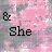 & She Dreams She's Dancing ... in a pink and gray pixelated background with black text.