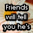 Pixelated text blocks on a blurred background with orange and beige tones, displaying partial phrases about friendship.