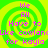 Green and yellow spiral background with pink text reading "We All Have to Like cowlandlike cowland for kayla" in four identical quadrants.