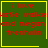 Green background with yellow border displays red text 'i love katie walke and megan trenholm' across four , two featuring a heart symbol and one a starburst symbol
