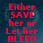 Red pixelated text on a dark blue background with faint circular patterns, arranged in four quadrants.