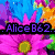 Animated buddy icon with four distinct showing text transitions over floral and abstract backgrounds