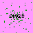 Pixelated pink background with scattered green squares and black text reading "OMG!!!" in multiple positions, some instances showing fewer exclamation marks.