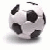 Pixelated soccer ball icon with black text reading 'KW Soccer Rulez' on white background.