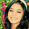 A static image of a person with long dark hair wearing a white headband, smiling with visible teeth, set against a green leafy background with pink text on the left.