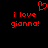 Red pixelated text and heart symbol on black background, two identical static frames side-by-side.