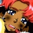 A 48x48 pixel buddy icon featuring a cartoon character with red hair and blue eyes on the left, next to stylized text reading "Anime IM" and "COM" on a black background.
