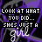 Static image with repeated text and purple abstract shapes on black background.