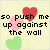 Pixelated text and heart symbols on a light background, with two distinct states showing different phrases.