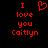 Red pixelated text and heart symbol on black background, with one version showing a broken heart shape.