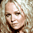A 4-frame contact sheet of a pixelated animated icon featuring a blonde woman with curly hair, showing subtle facial expression changes across frames and a black banner with "Coolbuddy.com" text on the right.