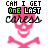 identical pink skull-and-crossbones icons with text 'CAN I GET ONE LAST Caress' where the word 'ONE' is green in some and 'Caress' changes color from black to green
