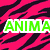 Six- of pixelated images: pink and green tiger stripes with text, two horses, a rabbit, a sleeping cat, and a dog