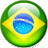 Static pixelated icon featuring a circular green border with yellow diamond shapes and blue center resembling Brazil's flag design.