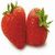 Two strawberries and watermelon slices appear with red pixelated text reading 'im a fruit' on white background.