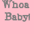 A four- displays a pink background with 'Whoa Baby!' text and three distinct pixelated images of people in various poses