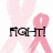 Pink breast cancer awareness ribbons with text 'FIGHT!' and 'breast cancer awareness' on a white background.