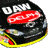 Animated contact sheet of a racing helmet icon with yellow number 25, red and black color scheme, and visible brand logos across multiple frames showing partial text changes.
