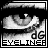 Two side-by-side pixelated frames of an eye with eyeliner, showing a small heart symbol appearing in the lower right frame.