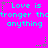 Bright pink background with repeated cyan text 'Love is stronger thstronger thstronger than anything' and scattered green/purple star-like pixels.