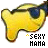 ~SEXY MAMA icon shows yellow cartoon figure with dark blue sunglasses, text below in black and yellow lettering.