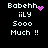Pixelated text 'Babehh iiLY Sooo Much !!' with a pink heart and purple sparkles on black background.