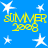 Blue background with white stars and yellow text reading 'SUMMER 2008' in four identical quadrants.