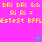 A bright pink background displays repeating yellow text patterns with cyan symbols and small blue dots scattered across the image.