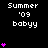 Pixelated 'Summer '09 babyy' text with pink heart animations on black background, showing varying heart counts and positions across frames.