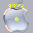 Two side-by-side pixelated apple icons with glowing outlines and yellow text above each, one labeled 'glowy' and the other 'apple'.