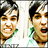 Two side-by-side pixelated portraits of a man with dark hair and light skin, wearing a white shirt with green accents.