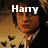 A four- shows a person with dark hair and glasses wearing a black robe over a white shirt, with text overlays reading 'Harry', 'Potter', 'Is Love.' in the