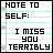 A 4x4 contact sheet of animated frames showing a pixelated note to self with the text "I MISS YOU TERRIBLY" where the word "TERRIBLY" cycles through different colors across frames.