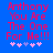 Blue background with red pixelated text reading 'Anthony You Are The One For Me!!!' and five pink plus signs below, two of which are light blue in the second frame.