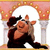 Static cartoon icon of a pig character in dark clothing embracing another figure under an archway with glowing lights, set against a pink and orange background.