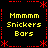 A 4-frame animated contact sheet showing a repeating pattern of yellow text and red decorative elements on a black background, with identical content across all frames.