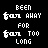 pixelated text icons on black background, each displaying 'EEN GAN AWAY FOR GAN TOO LONG' with colorized glitch effects and scattered multicolored pixels