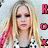 Pixelated image of a person with long blonde hair wearing a white and black checkered top, with pink and black text on the right side.