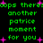 Green pixelated text on black background with pink starbursts, repeating 'oops theres another patrice moment for you' in two
