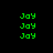 Green pixelated text 'Joy' appears on black background with pink rectangular overlays in various positions.