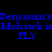 Blue pixelated text reads "Benjamin's Mohawk is FLY" on four distinct background colors: black, dark red, bright red, and deep red.