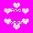 Pixelated pink hearts and white text on a bright magenta background with no visible motion changes.